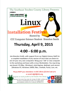 April 2015 Linux Fest Flyer